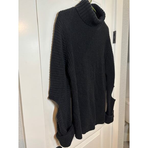 Black Sweater with sleeve cutouts Womens Small (Oversized) by Public School - Picture 3 of 5
